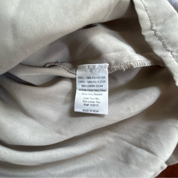 Show Me Your Mumu | Michelle Flutter Maxi Dress Dove Gray Beaded - Picture 7 of 7